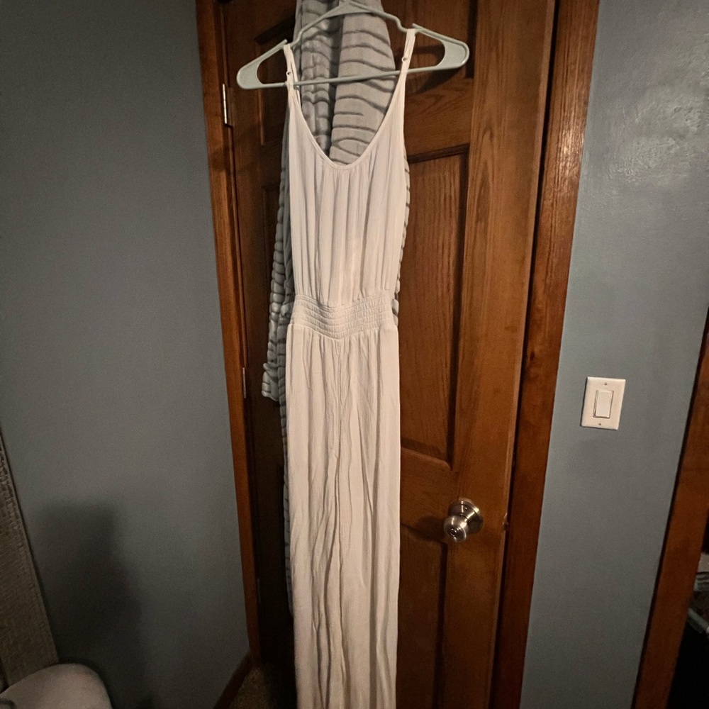 Elegant White Maxi Dress romper